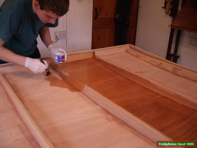 y36-the epoxy is very thick, spreading it is very hard work.JPG