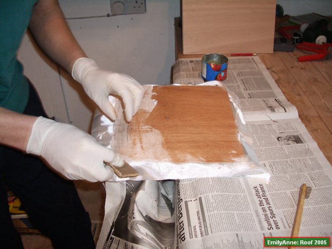 z05-TEST1, drymethod grp sheath,was the epoxy wets the cloth you can see it going clear!.JPG