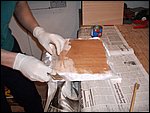 z05-TEST1, drymethod grp sheath,was the epoxy wets the cloth you can see it going clear!.JPG