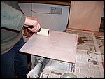 z12-TEST3, stright epoxy with white pigment, rollering ou the epoxy.JPG